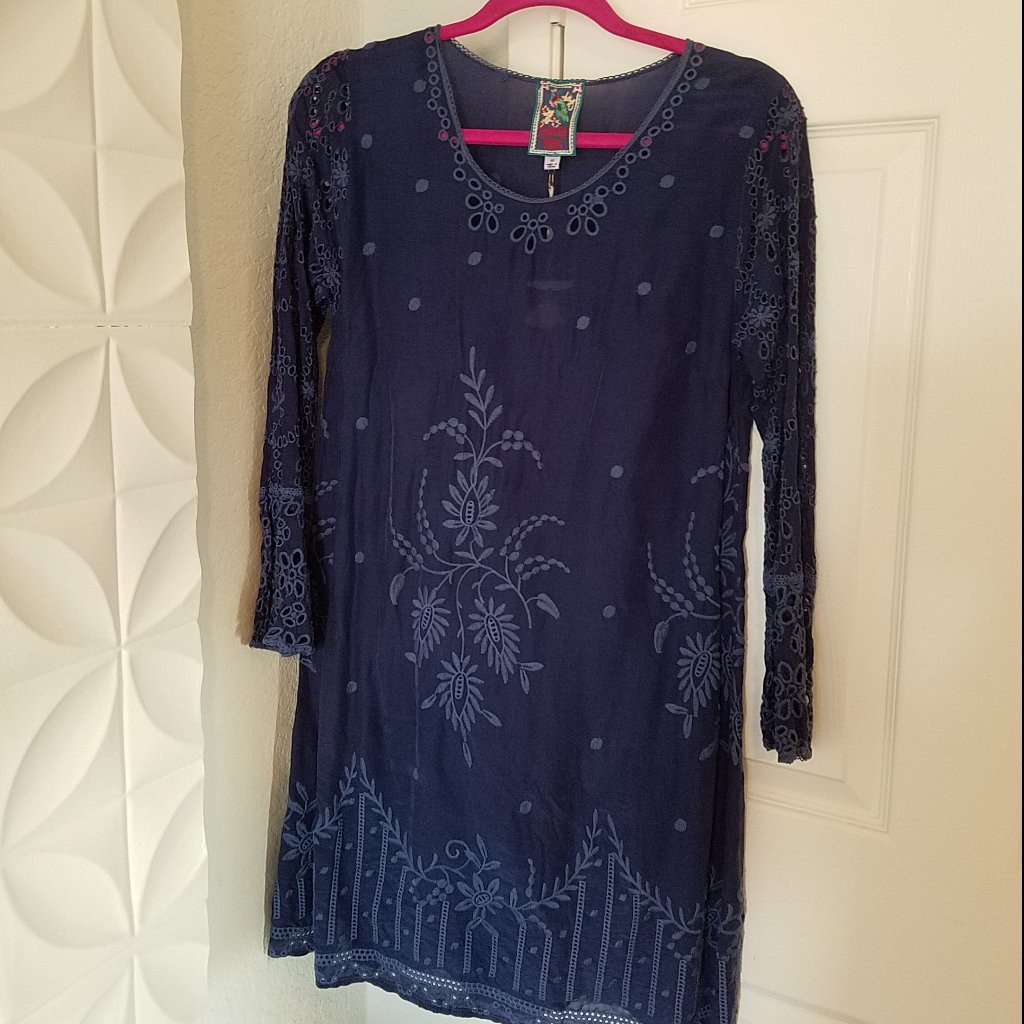 Johnny Was Connor Dress, Navy, Xs